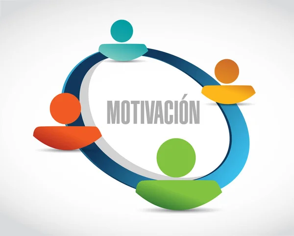 Motivación signo de red en concepto español —  Fotos de Stock