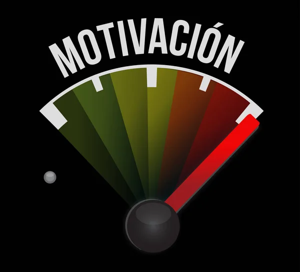 Motivation meter sign in Spanish concept — Stock Photo, Image