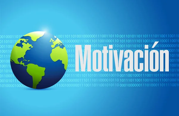 Motivatie global sign in Spaanse concept — Stockfoto