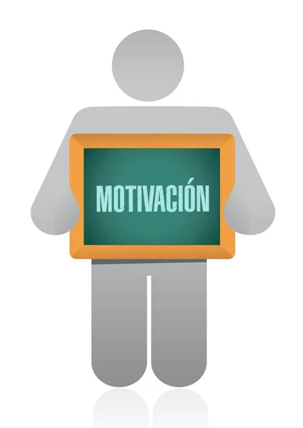 Motivatie avatar teken in Spaanse concept — Stockfoto