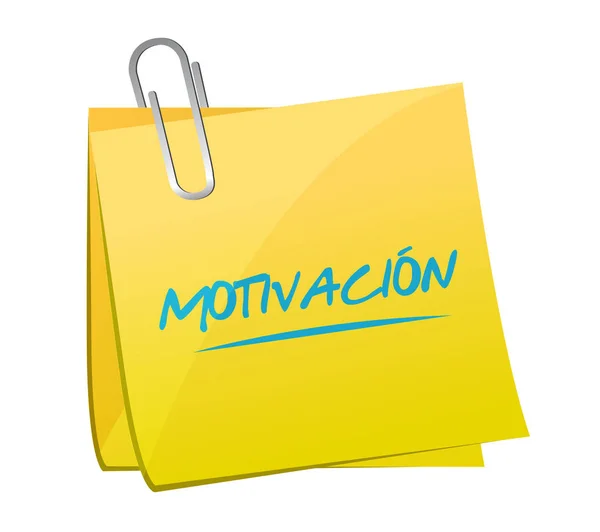 Motivation memo post logga in spanska koncept — Stockfoto