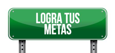 Senin gol sokak tabelası İspanyolca elde