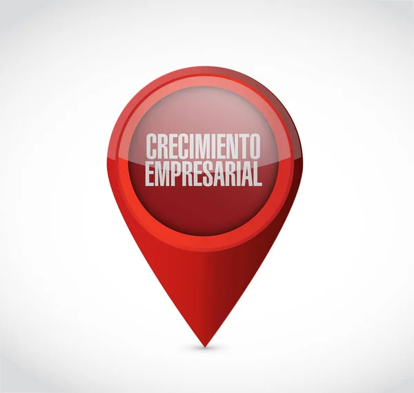 스페인어에서 비즈니스 성장 포인터 표시. — 스톡 사진