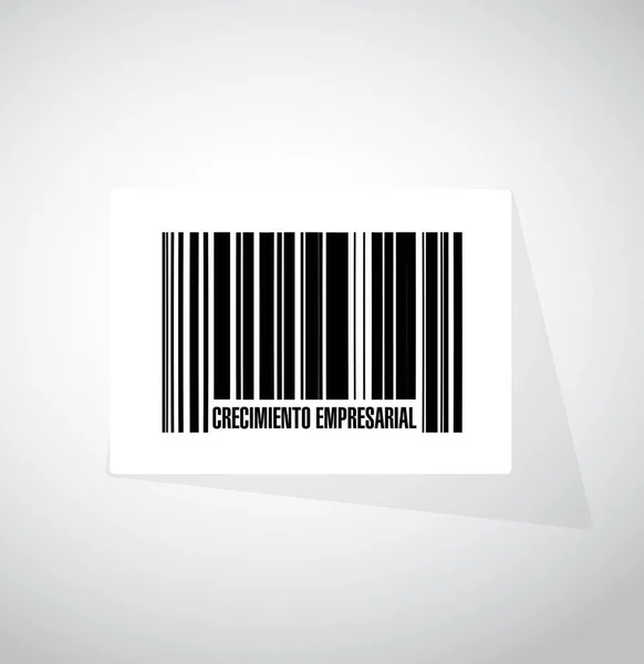 Zakelijke groei barcode teken in het Spaans. — Stockfoto