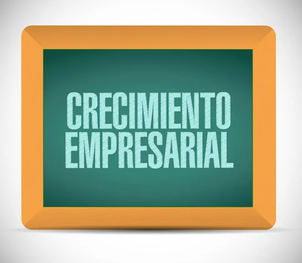 Cartel de pizarra de crecimiento empresarial en español . —  Fotos de Stock