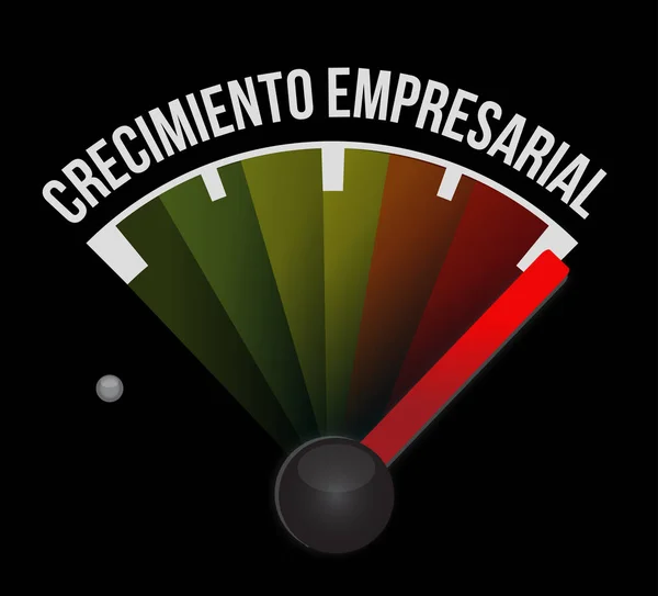 Cartel del medidor de crecimiento empresarial en español . —  Fotos de Stock