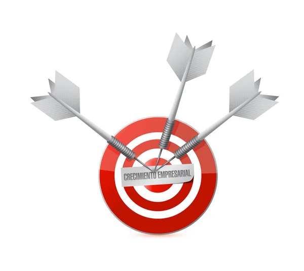 Business Growth target sign in Spanish. — Stock Photo, Image