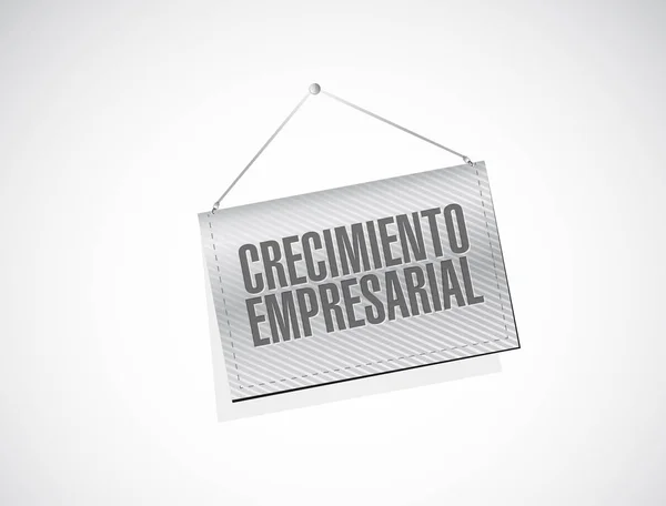 Sinal de banner de crescimento de negócios em espanhol . — Fotografia de Stock