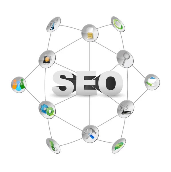 Seo 工具白色图图 — 图库照片