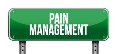 ağrı yönetimi yol işareti illüstrasyon