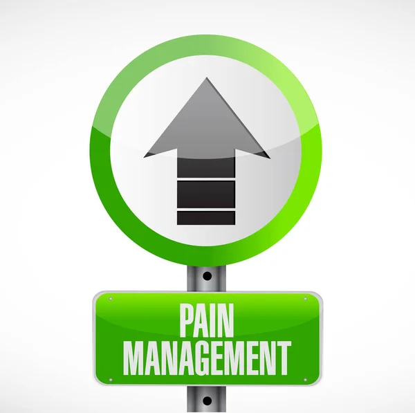 Pain management road street sign illustration — Stock Photo, Image