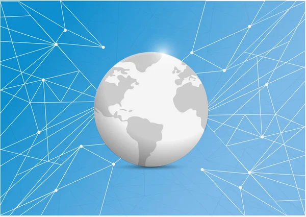 Verknüpfung internationaler Technologie-Netzwerk-Diagramme. — Stockfoto