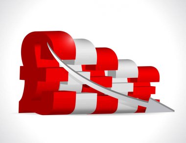 düşen Lirası iş grafik kavramı