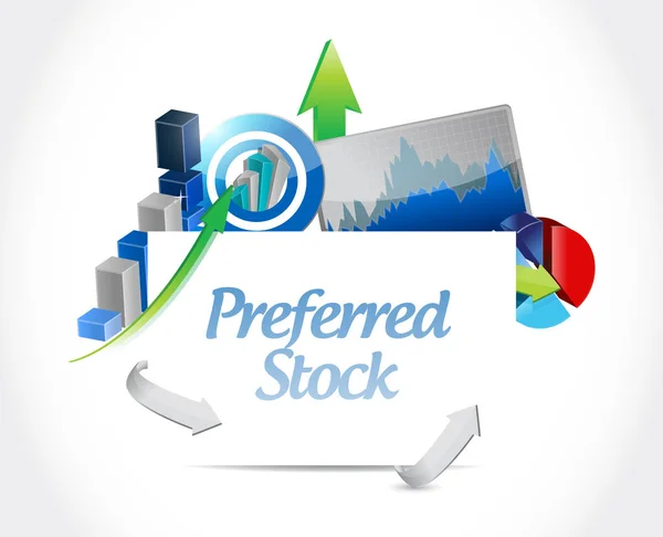 Pictogram van de grafiek van de business van preferente aandelen macht — Stockfoto