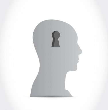 güvenli zihin konsept illüstrasyon tasarımı