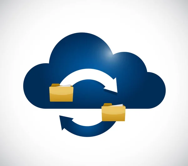 Obliczeniowej ikonę cyklu przechowywanie danych w chmurze — Zdjęcie stockowe