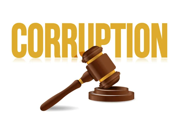 Korruption gesetz konzept icon illustration design — Stockfoto