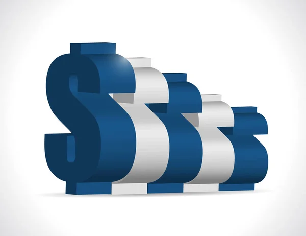 Dollar business graph concept illustration design — Stock Photo, Image