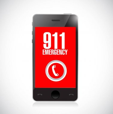 911 acil arama telefon simge tasarlamak