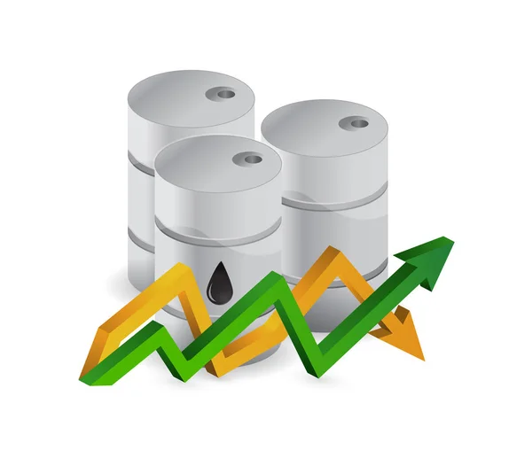 Oil barrel prices. business icon illustration — Stock Photo, Image