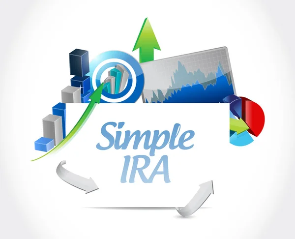 Simple ira business charts illustration — Stock Photo, Image