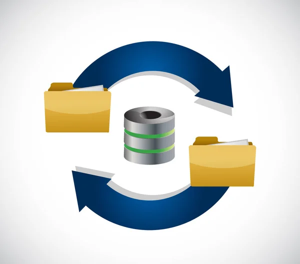 Ikona ilustracja cyklu zawartości pamięci serwera — Zdjęcie stockowe