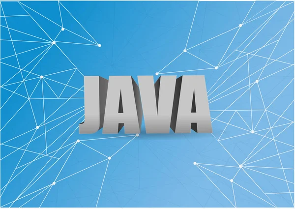 Script java 3d sign over a blue abstrak tech — Stok Foto