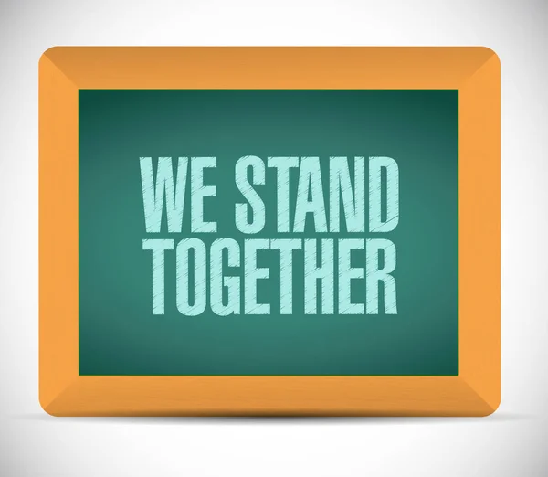 We stand together chalkboard illustration — Stock Photo, Image