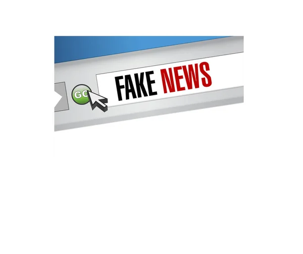 Fake news internet browser illustration — Stock Photo, Image