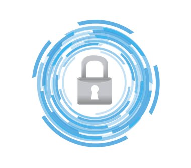 hareketli teknoloji güvenlik simgesi kavramı