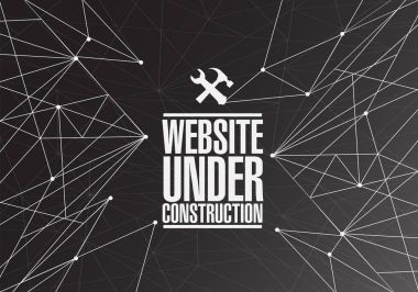 Web sitesi inşaat araçları işareti altında