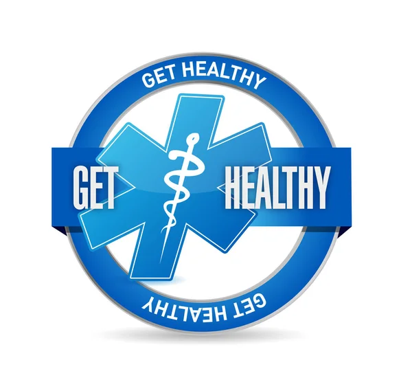 Get healthy seal sign illustration — Stock Photo, Image