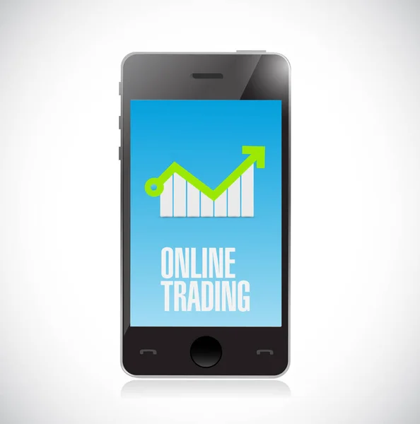 Grafico delle attività di trading online mobile — Foto Stock