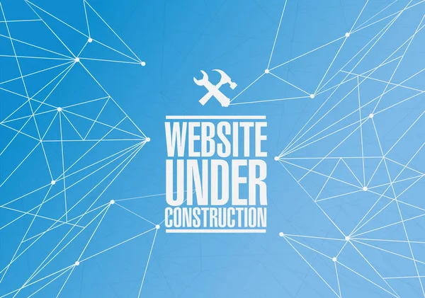 Webseite unter Bauwerkzeug-Zeichen — Stockfoto