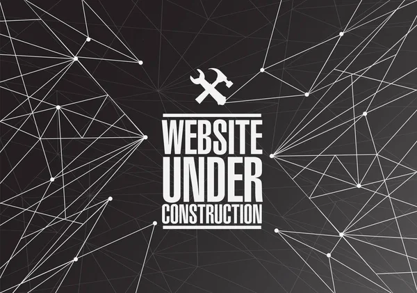 Webseite unter Bauwerkzeug-Zeichen — Stockfoto