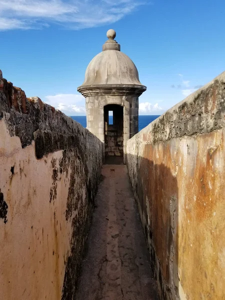 Torn på Castillo San Cristobal i San Juan, Puerto Rico. Histo — Stockfoto