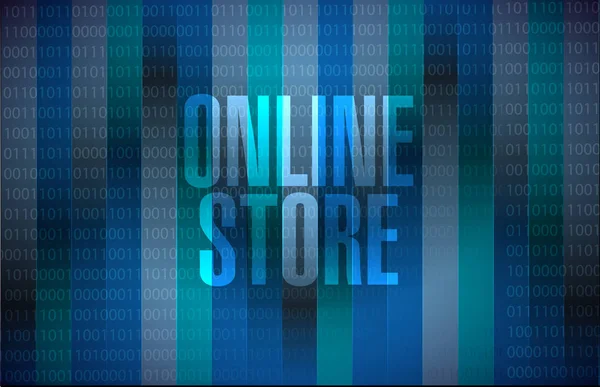 Online winkel binaire teken concept — Stockfoto