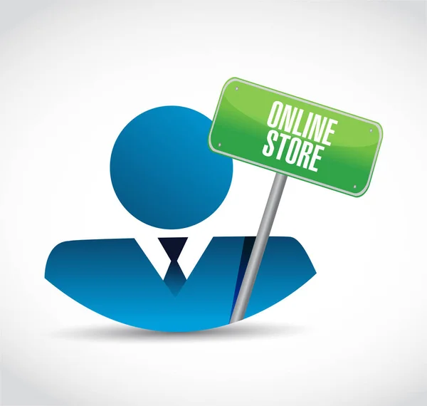 Online avatar meddelande tecken butikskoncept — Stockfoto