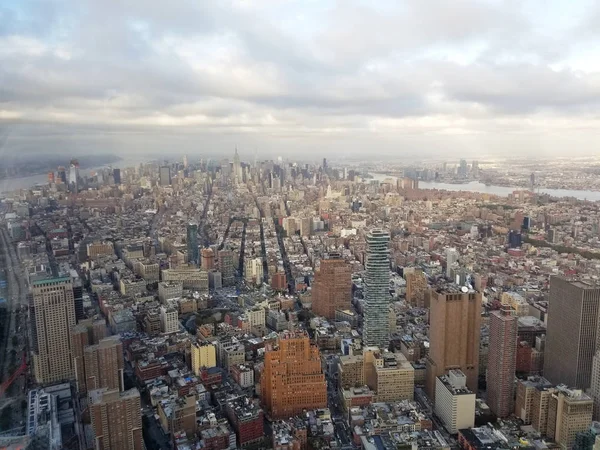 New York City skyline luchtfoto panoramisch uitzicht. New York. — Stockfoto