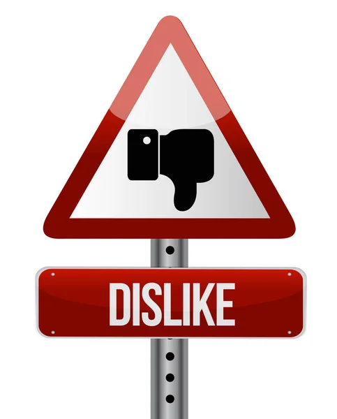 Dislike warning road sign illustration design — Stock Photo, Image
