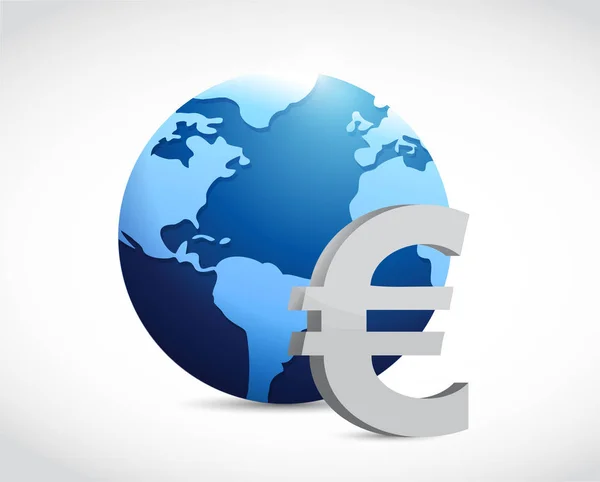 国际欧元货币符号概念 — 图库照片
