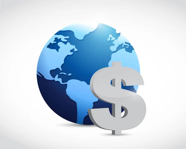 Konzept der internationalen Dollarwährung — Stockfoto