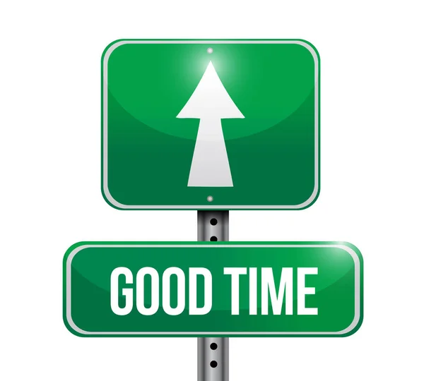 Good time street sign concept illustration design — Stock Photo, Image