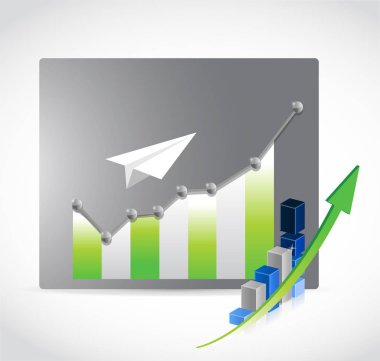 Uçan Kar iş grafik illüstrasyon uçak