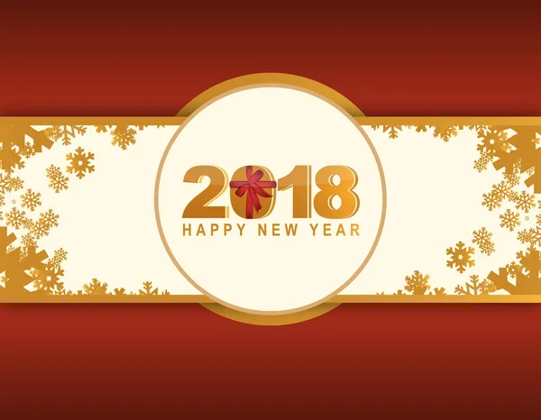2018 mutlu yeni yıl kırmızı kış kartı — Stok fotoğraf