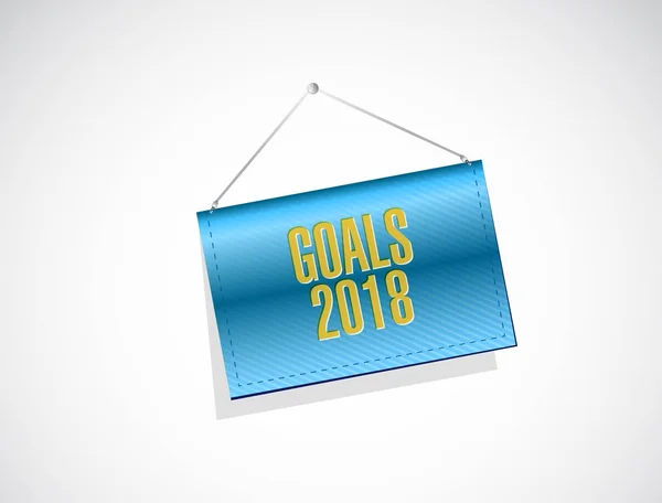 Goals 2018 hanging sign illustration design — Stock Photo, Image