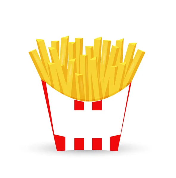 Pommes Frites Illustration Design isoliert — Stockfoto