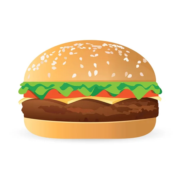 Kaas hamburger, sla en tomate — Stockfoto