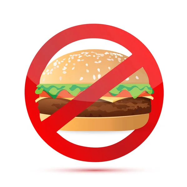 Kein Burger und Pommes Konzept Illustration Design — Stockfoto