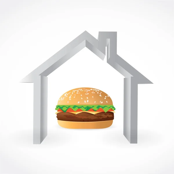 fast food house concept illustration design